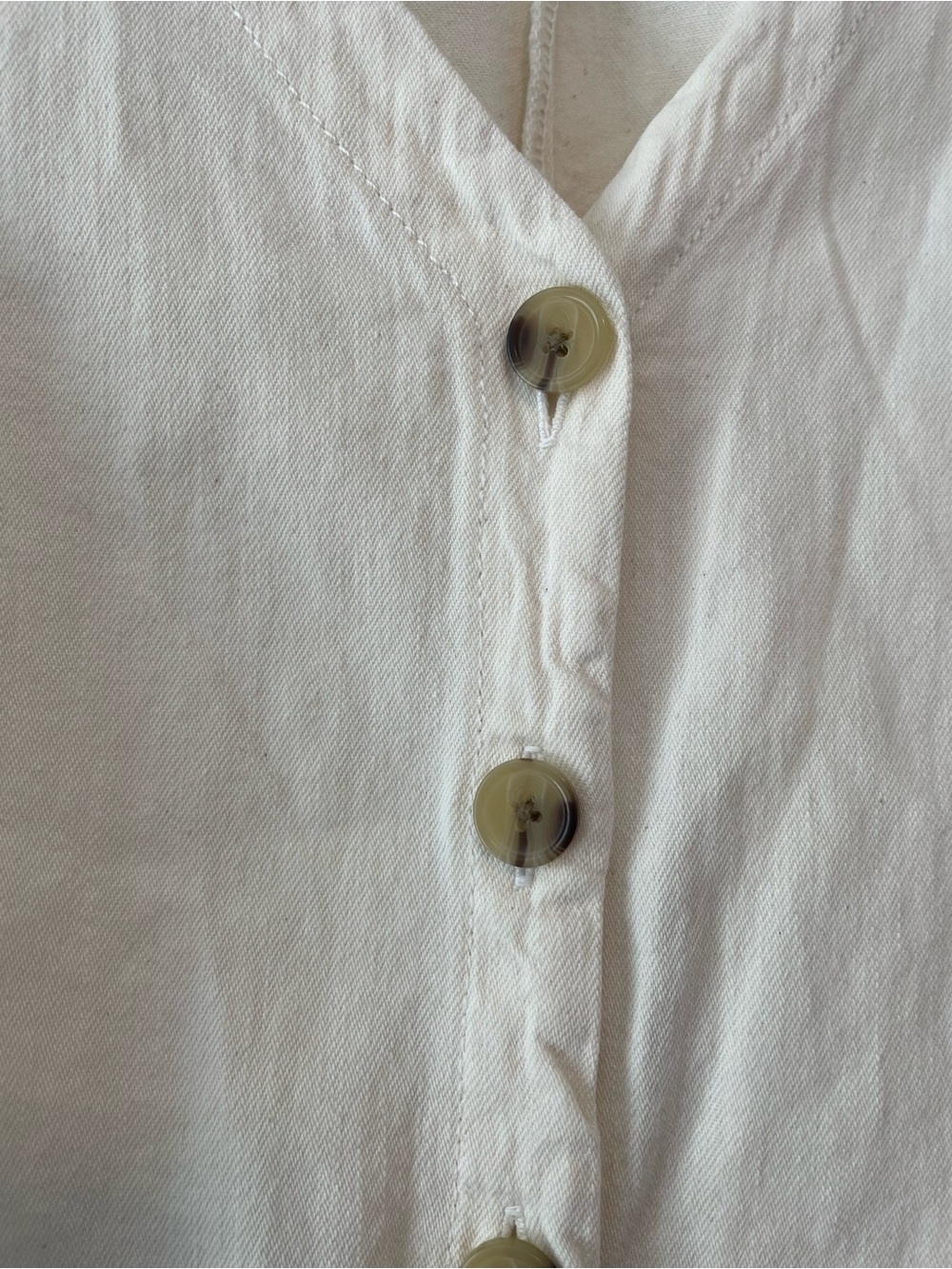 Old Navy Cream Button-Front Mini Dress - Picture 5 of 8